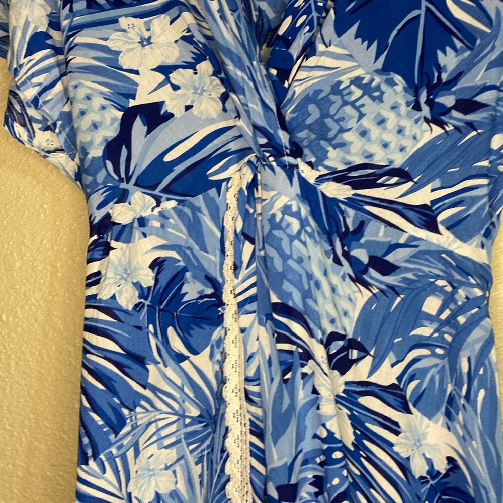 America and Beyond Blue and White Maxi Dress NWT Size M - Picture 4 of 11